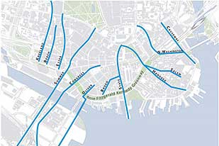 The Crossroads Initiative aims to reshape the key boulevards leading to the Rose Kennedy Greenway. Map courtesy of the BRA.