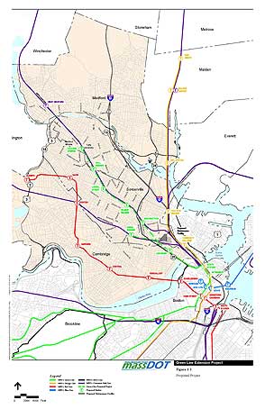 The MBTA plans to extend the Green Line north from Lechmere through Somerville and Medford to Tufts University, with a spur route to Union Square, Somerville.