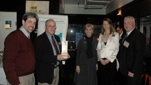 Nixon Peabody's Green Team receiving the 2012 award for 'highest score'